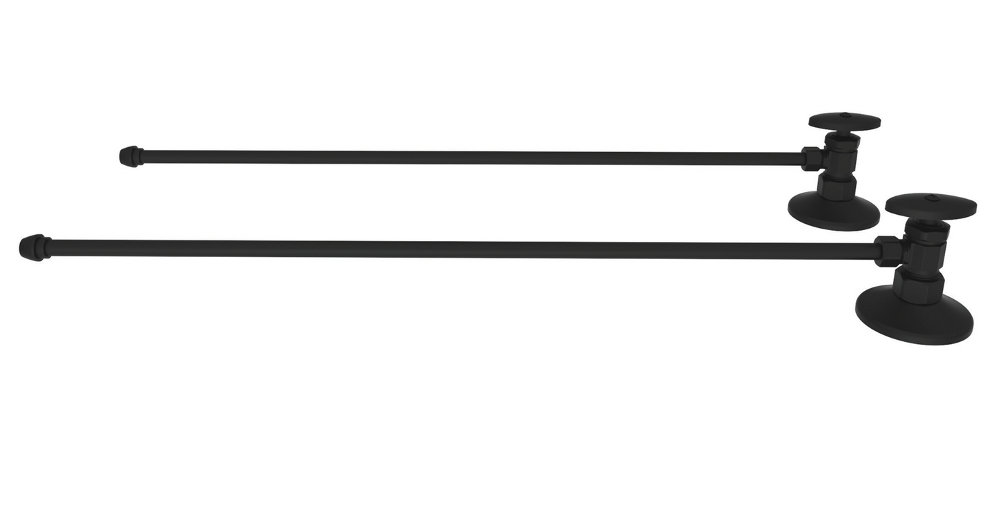 Brasstech 493-1/56 Lavatory Supply Kit, 1/2" Compression (Flat Black)