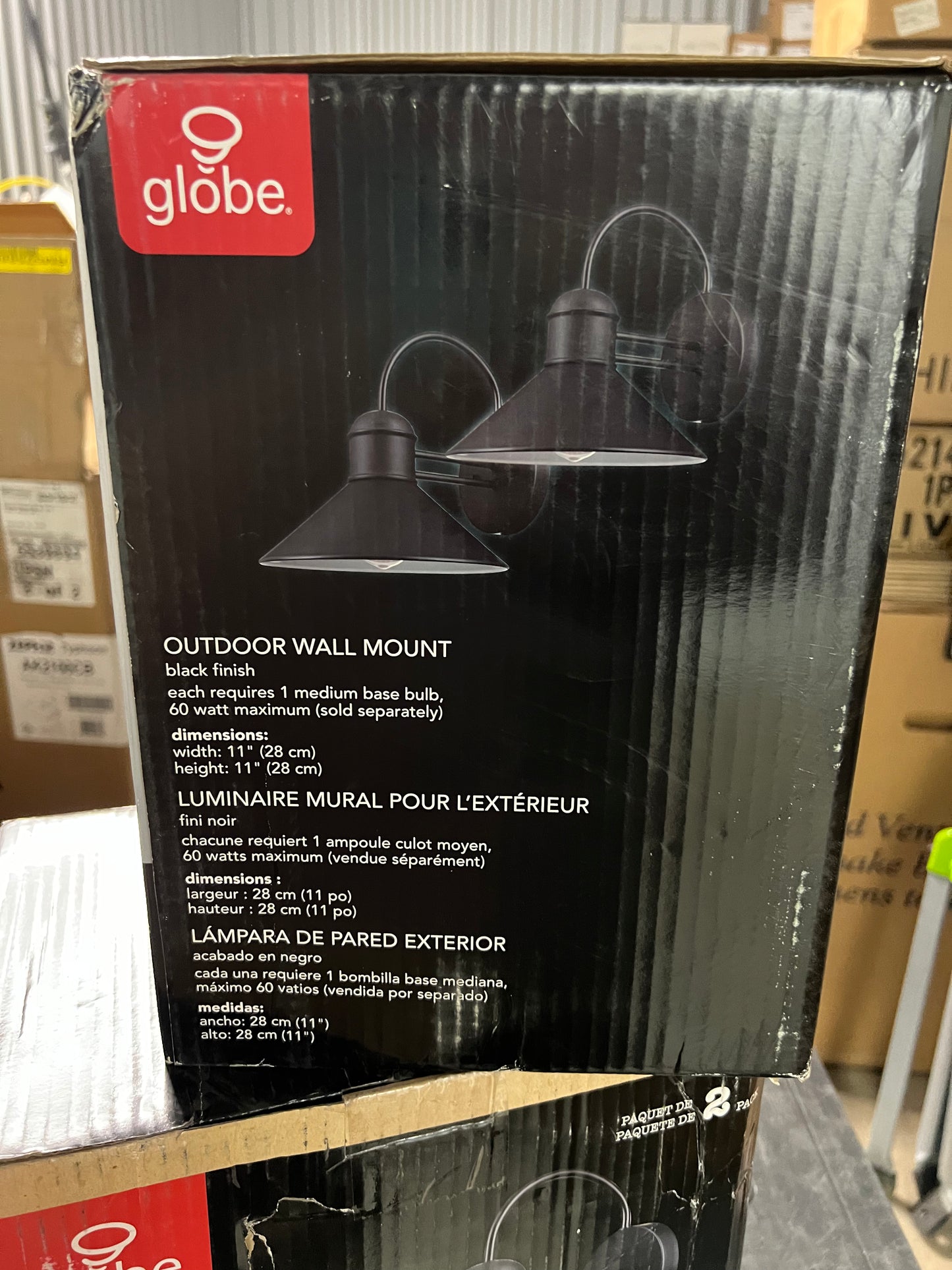 Globe Electric Sebastien Single Light 11-1/32" High Outdoor Wall Sconce - Set of (2) Sconces