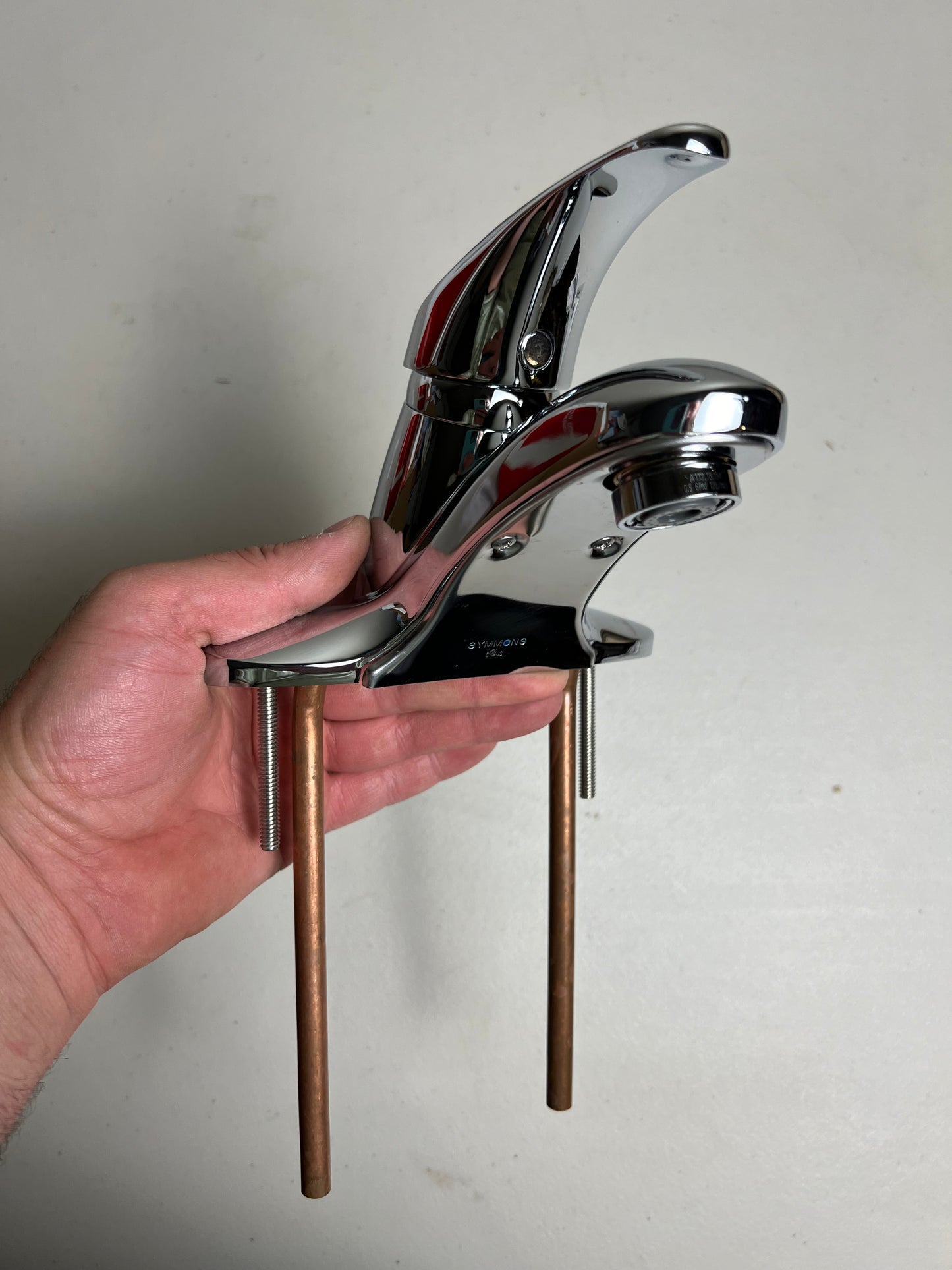 Symmons® S-20-0-1.5 Symmetrix™ Centerset Lavatory Faucet, Polished Chrome, 1 Handles, 1.5 gpm Flow Rate