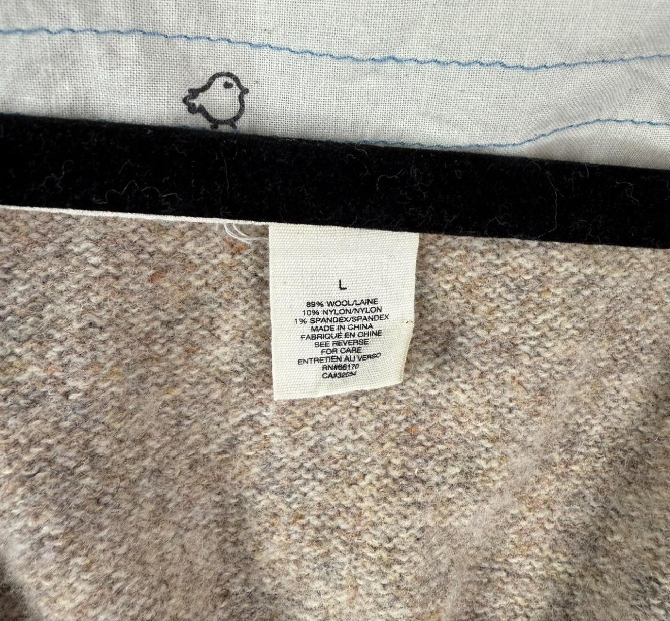 Women’s Wool Blend Cardigan Sweater with Tie Belt Beige Size Large – Cozy & Stylish