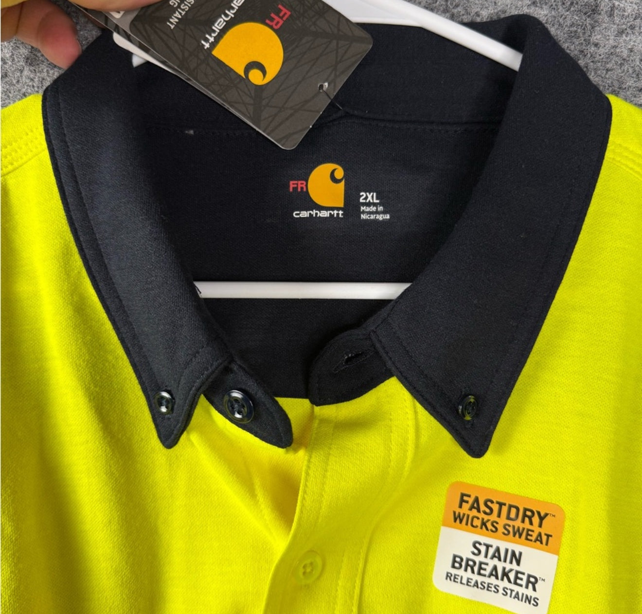 Carhartt Yellow and Black Lightweight Safety Jacket Size XXL