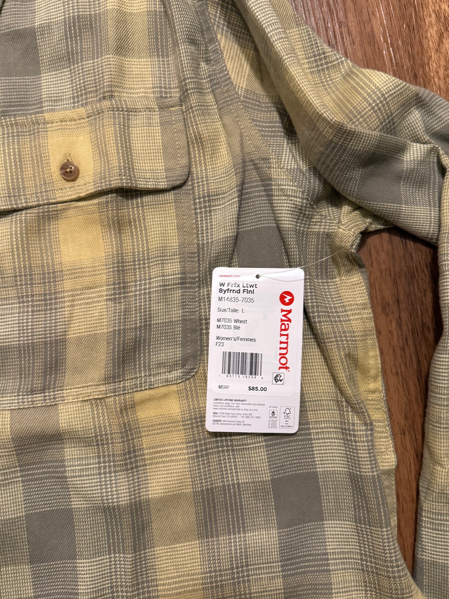 Marmot Women's Fairfax Lightweight Relaxed Flannel (size L)