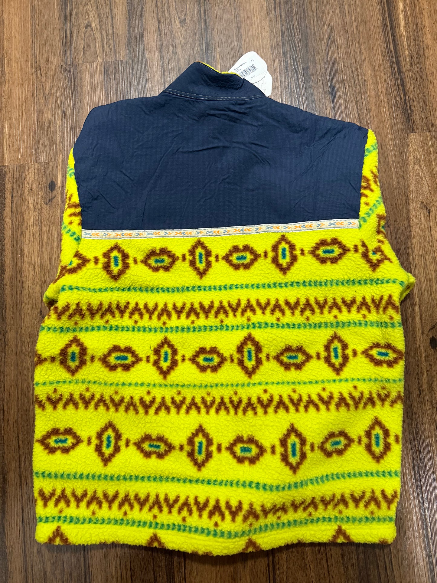 PrAna Men's Hurricane FZ Fleece Jacket Bright Yellow Geometric Size Large