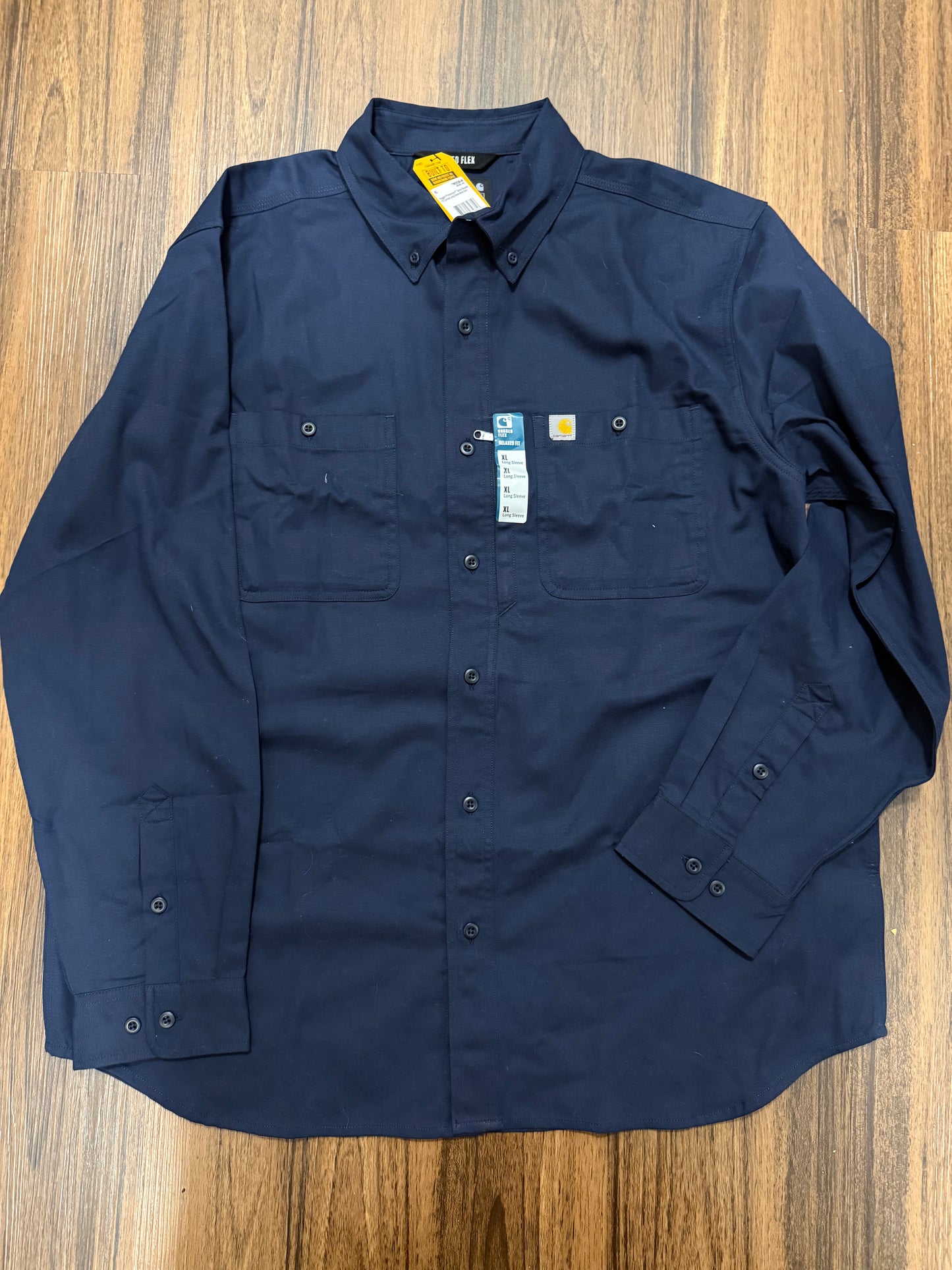 CARHARTT FORCE RELAXED FIT LIGHTWEIGHT LONG-SLEEVE BUTTON DOWN SHIRT