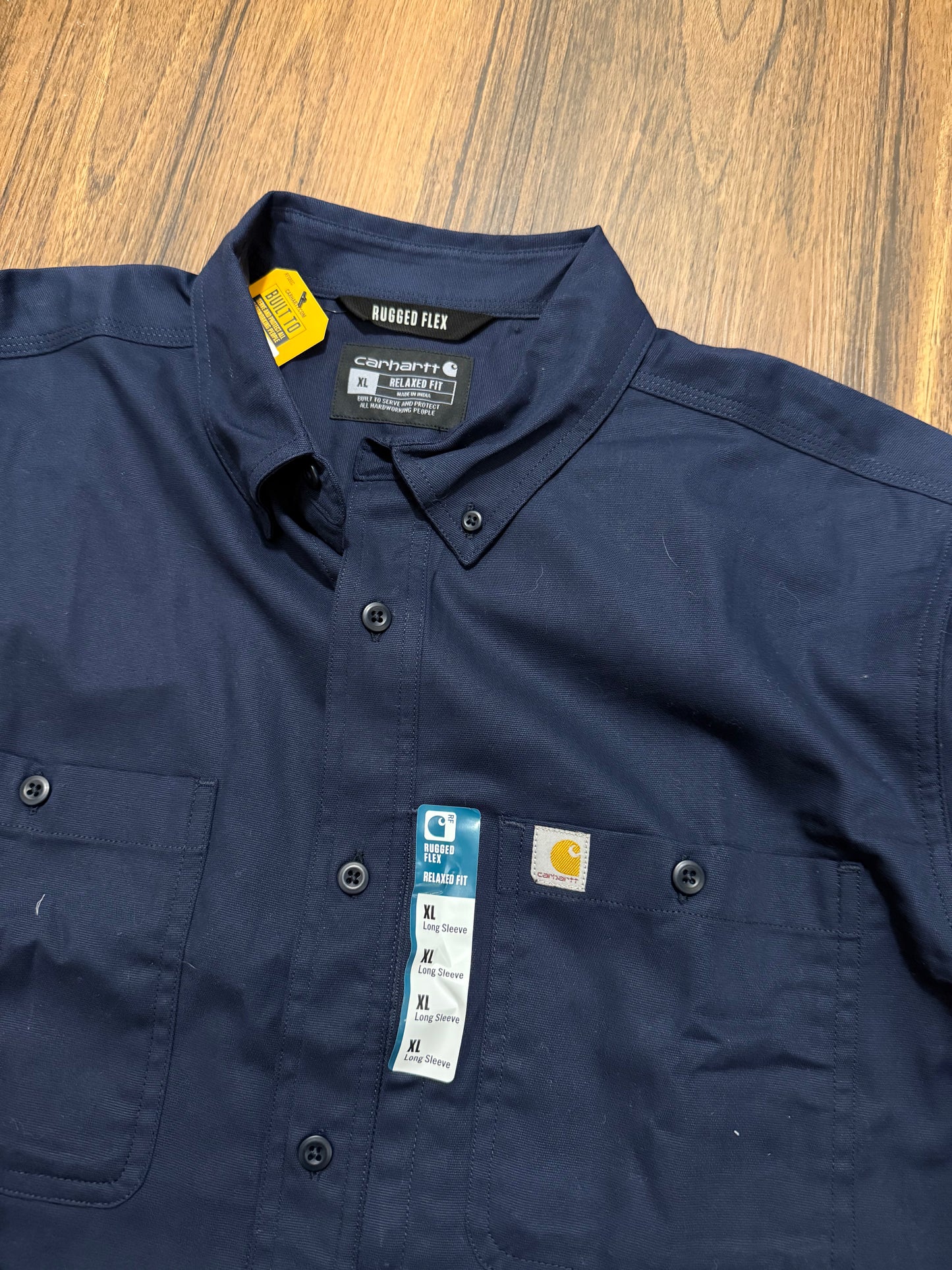 CARHARTT FORCE RELAXED FIT LIGHTWEIGHT LONG-SLEEVE BUTTON DOWN SHIRT