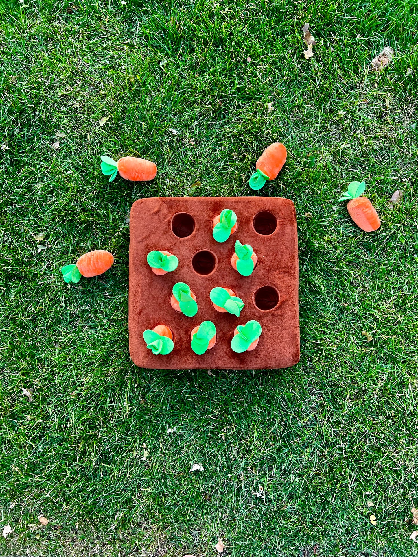 Interactive Dog Toys. Carrot Snuffle Mat for Dogs Plush Puzzle Toys 2 in 1