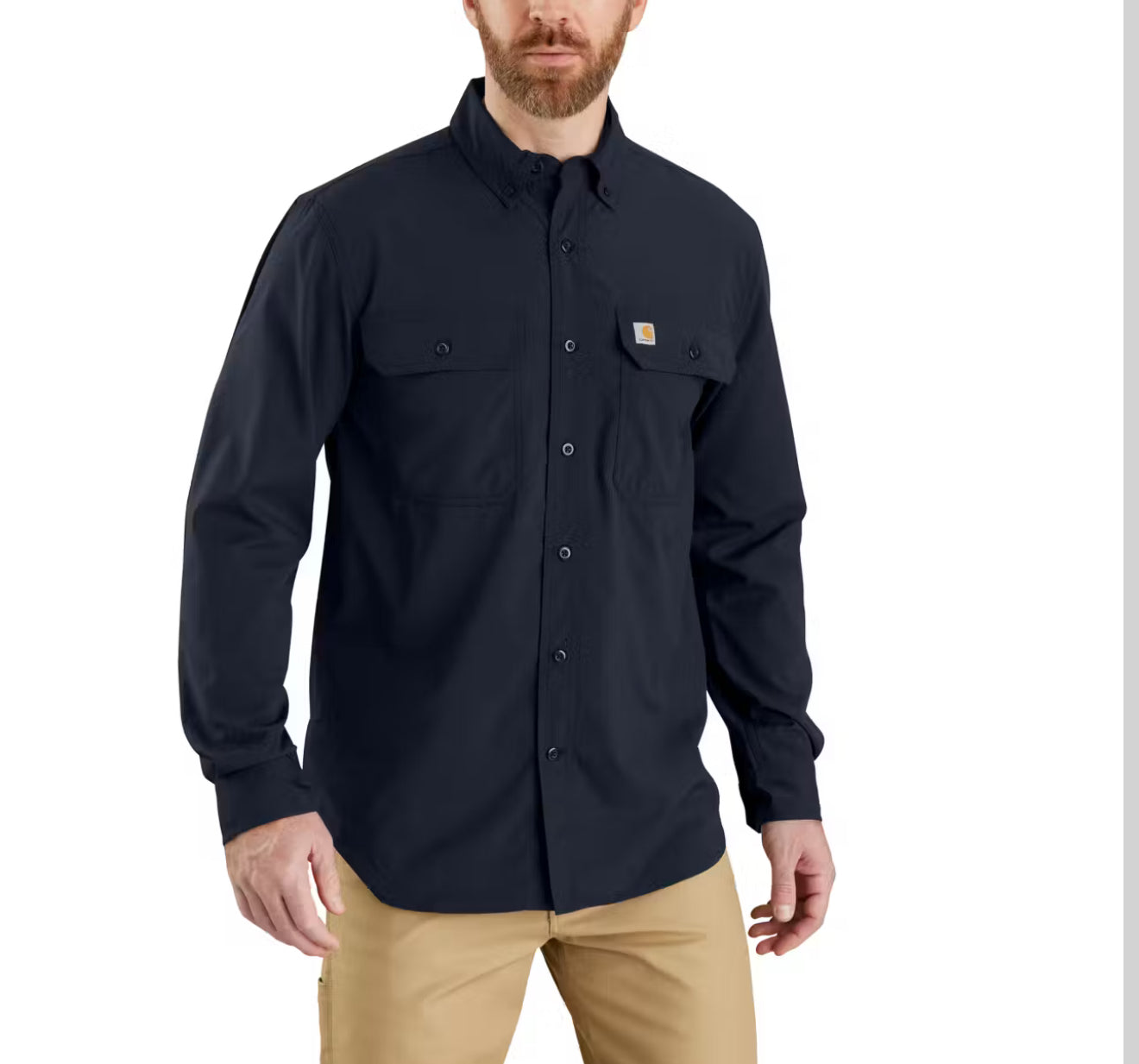 CARHARTT FORCE RELAXED FIT LIGHTWEIGHT LONG-SLEEVE BUTTON DOWN SHIRT