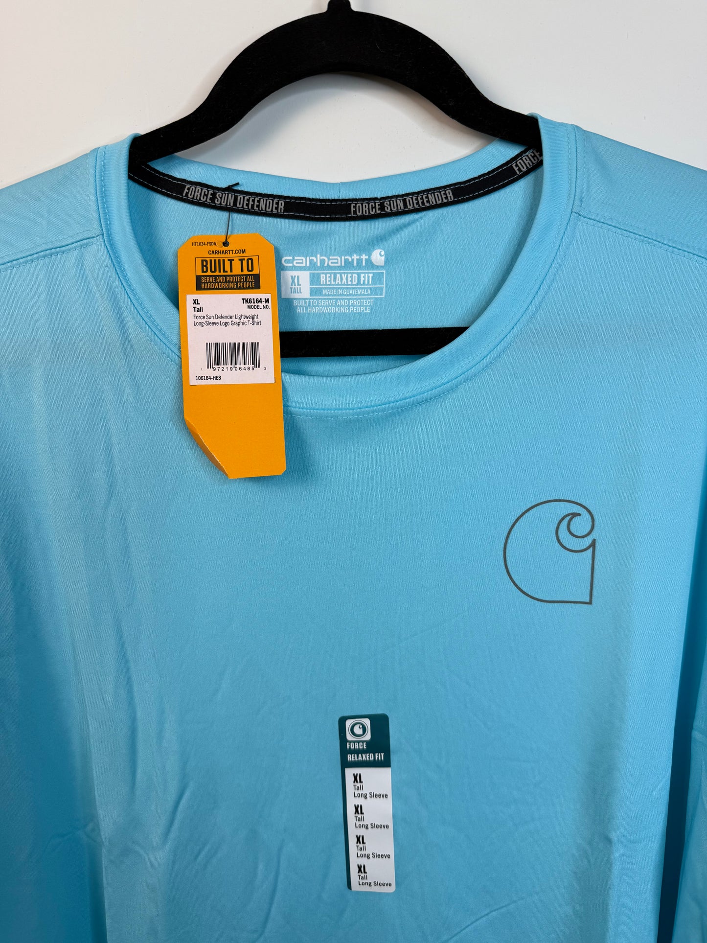 Carhartt Men's size XL Gulf Blue Long-Sleeve Logo Graphic T-Shirt