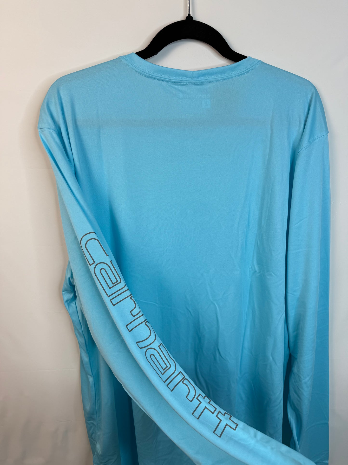 Carhartt Men's size XL Gulf Blue Long-Sleeve Logo Graphic T-Shirt