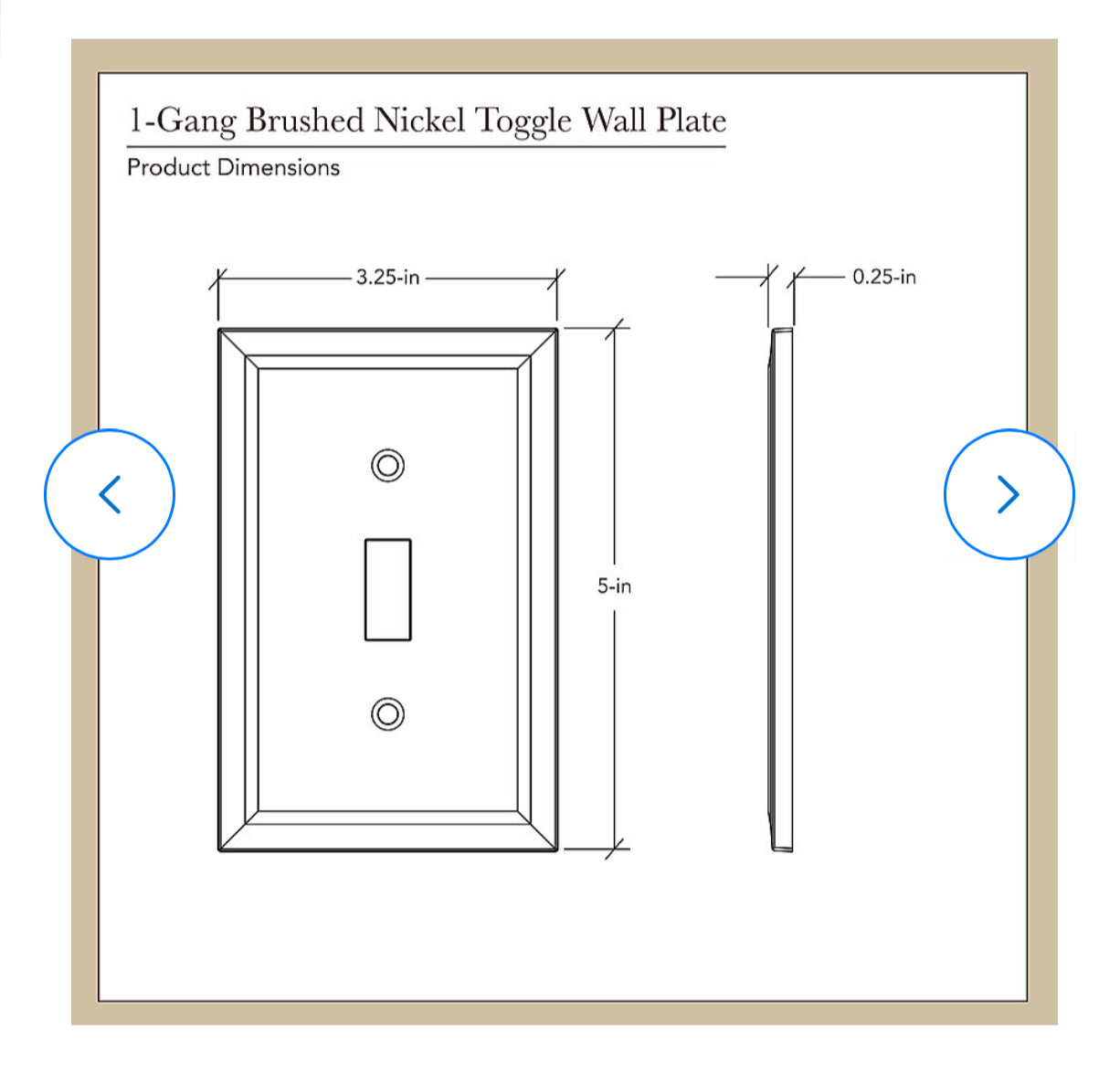 (4 plates) allen + roth 1-Gang Standard Size Brushed Nickel Indoor Toggle Wall Plate