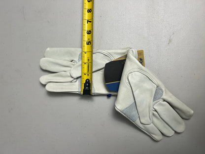 Project Source Medium Off-white Leather Construction Gloves, (1-Pair)