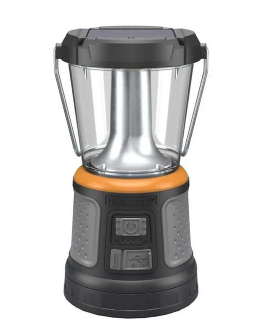 Duracell 2000 Lumens Tri-Power Rechargable Lantern Solar Power Built-In Battery