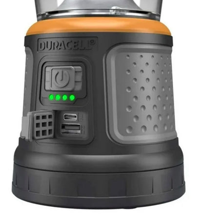 Duracell 2000 Lumens Tri-Power Rechargable Lantern Solar Power Built-In Battery