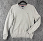 Tommy Hilfiger Men’s V-Neck Sweater - Gray, Size L