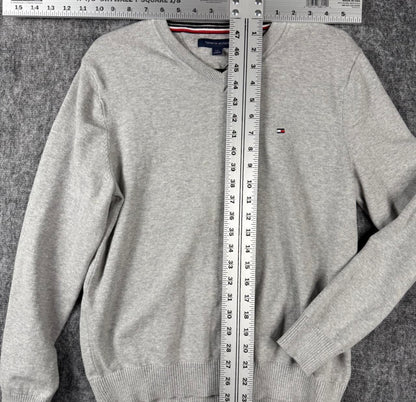 Tommy Hilfiger Men’s V-Neck Sweater - Gray, Size L