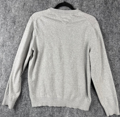 Tommy Hilfiger Men’s V-Neck Sweater - Gray, Size L
