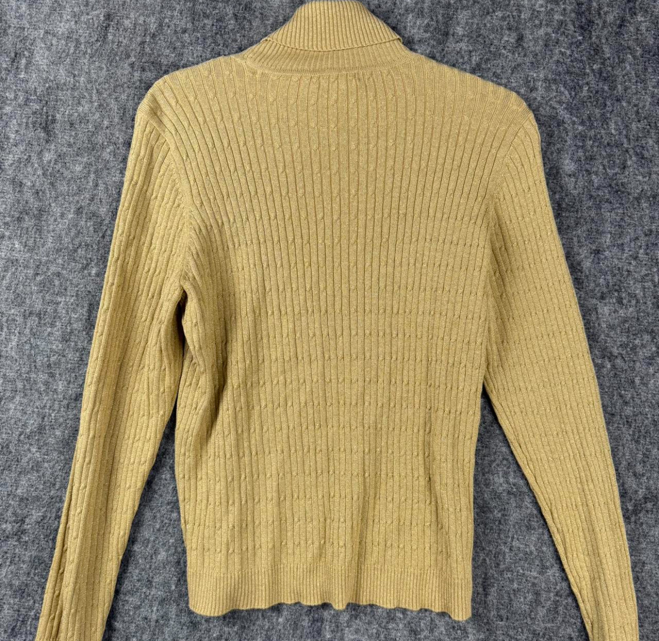 Charter Club Women’s Ribbed Turtleneck Sweater - Gold, Size L