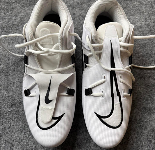 New Men's Nike Alpha Menace Pro 3 Football Cleats White FB6834-100. Size 16