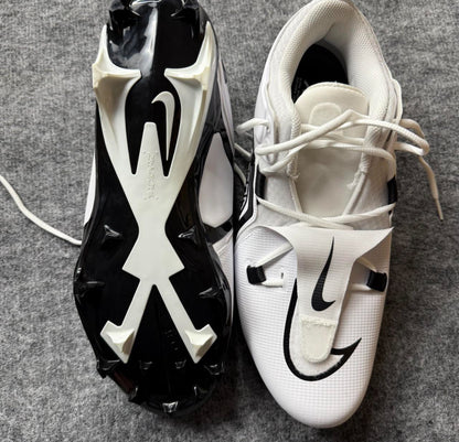 New Men's Nike Alpha Menace Pro 3 Football Cleats White FB6834-100. Size 16