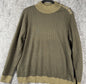 PreLoved Womens Calvin Klein Herringbone Sweater Size Medium Gold Shoulder Buttons Casual