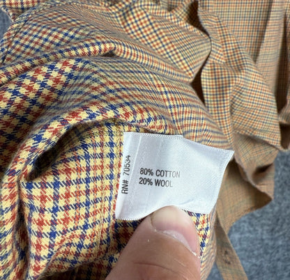 PreLoved Orvis men’s long sleeve plaid shirt, XL, cotton & merino wool blend.