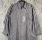 New Tommy Hilfiger Dress Shirt 17 32/33 Gray Long Sleeve 100% Cotton Men’s. Size L