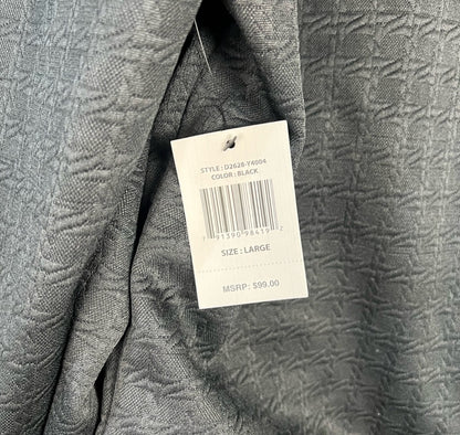 New SAINTS Studio Black Textured Bomber Jacket – Size Large