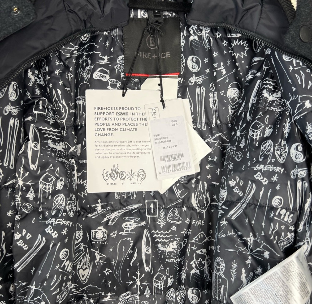 New Bogner Fire + Ice Bomber Jacket Men’s Size S