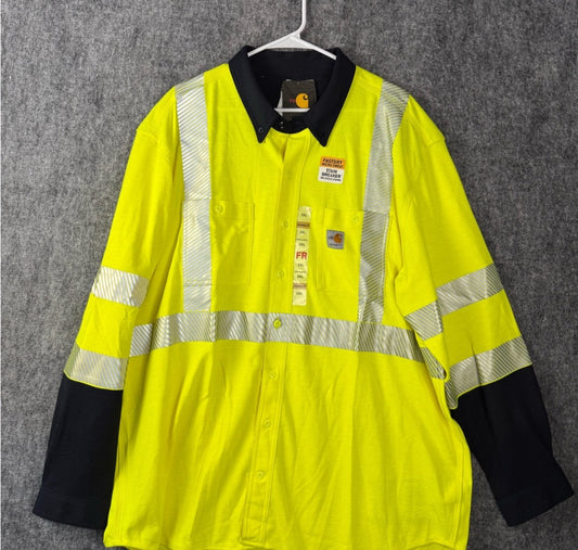 Carhartt Yellow and Black Lightweight Safety Jacket Size XXL