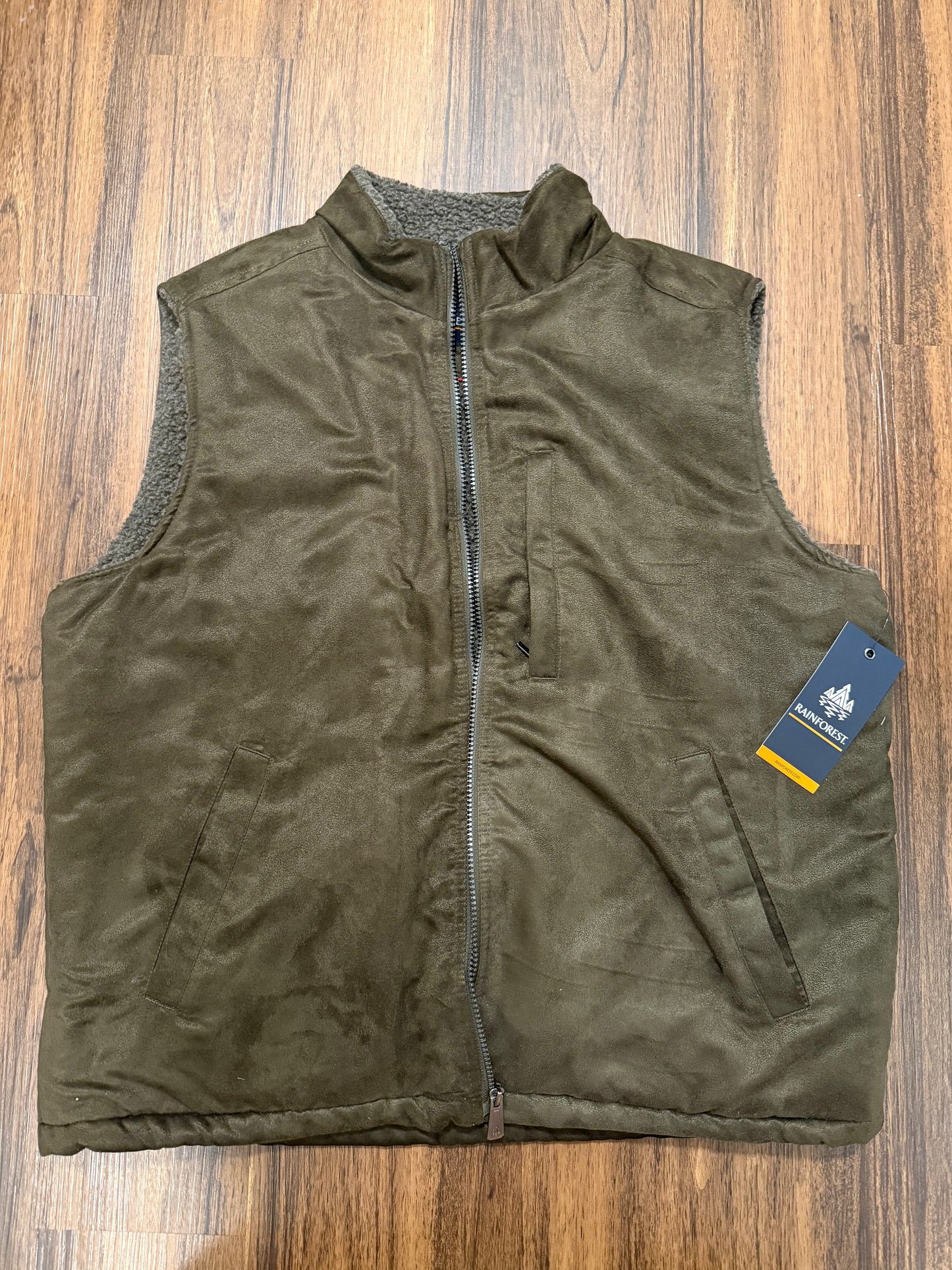 Rainforest Micro Suede Sherpa Lined Vest