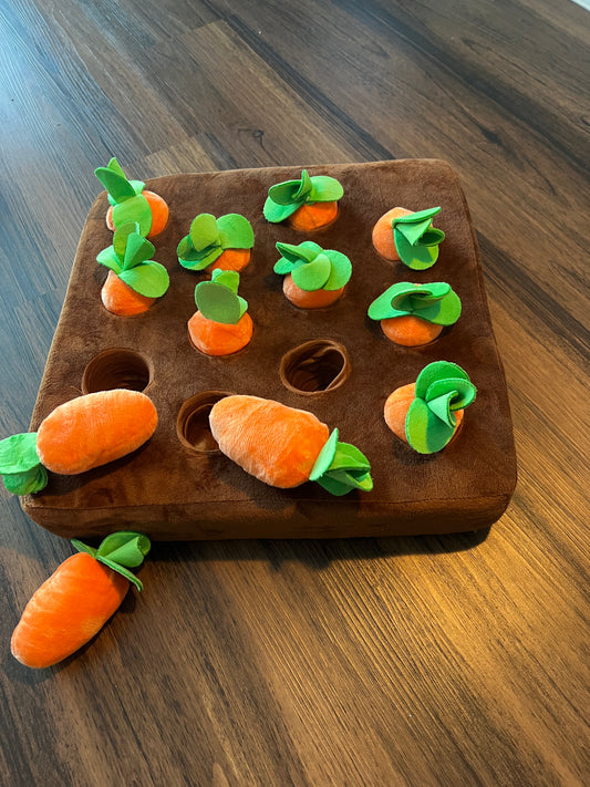 Interactive Dog Toys. Carrot Snuffle Mat for Dogs Plush Puzzle Toys 2 in 1