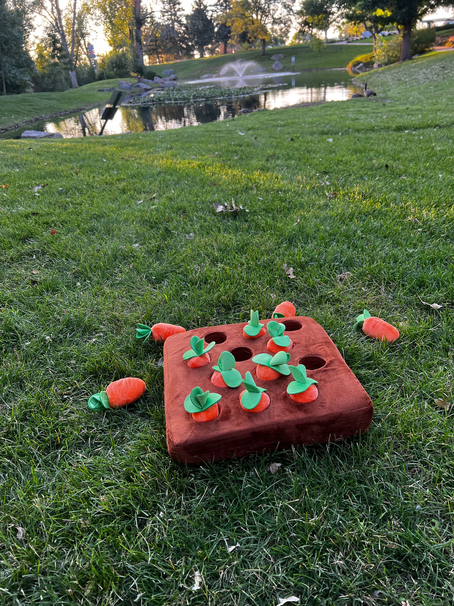 Interactive Dog Toys. Carrot Snuffle Mat for Dogs Plush Puzzle Toys 2 in 1