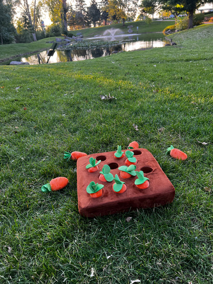 Interactive Dog Toys. Carrot Snuffle Mat for Dogs Plush Puzzle Toys 2 in 1
