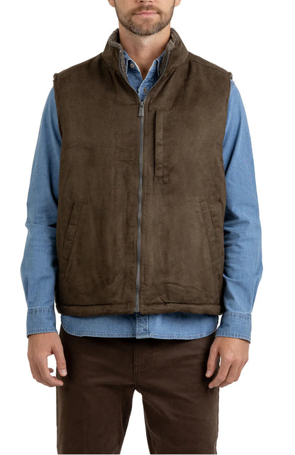 Rainforest Micro Suede Sherpa Lined Vest